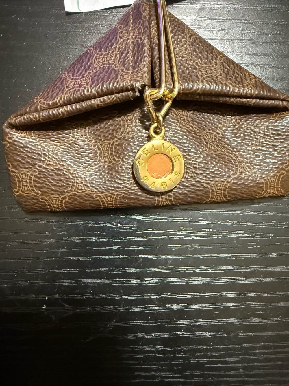 Vintage Celine Paris Macadam Monogram Coin Pouch with COA - Picture 5 of 12